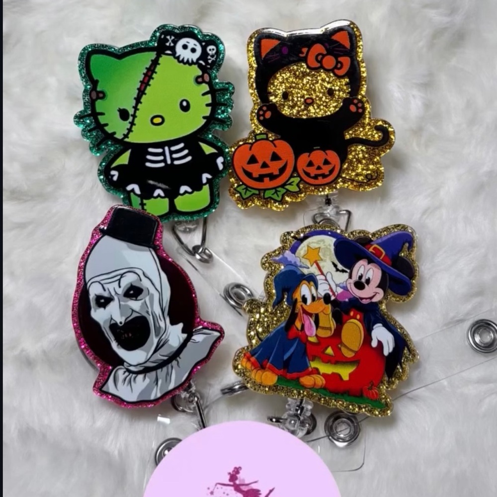 Cartoon character badge reels